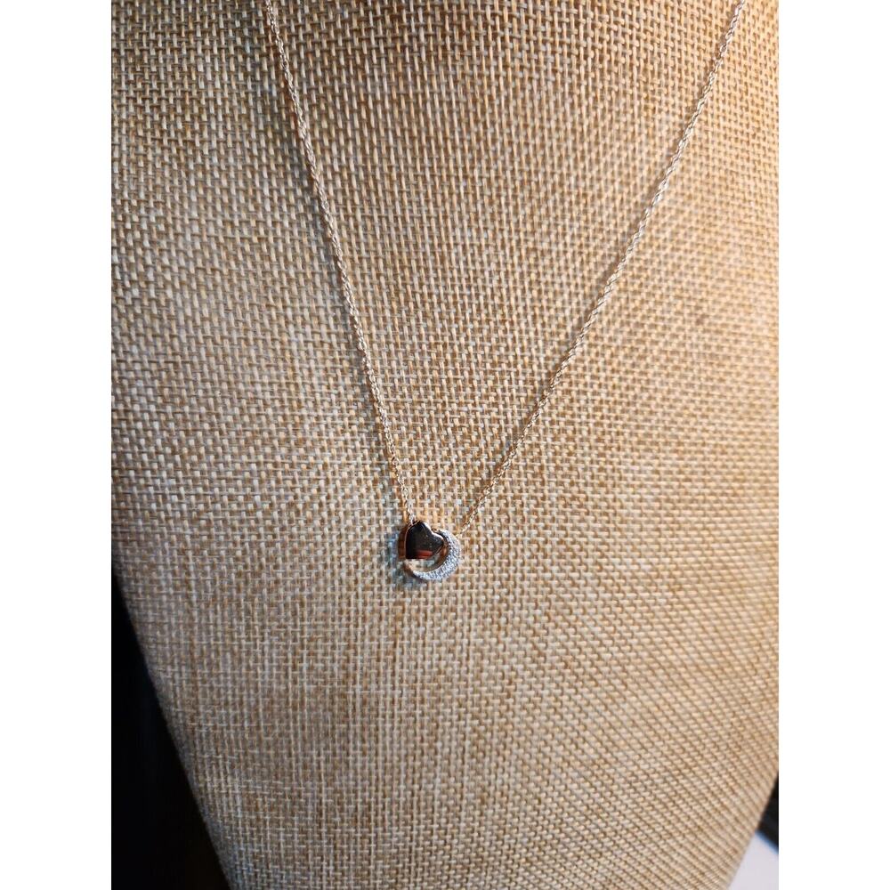 Sterling 925 Neclace with Heart and Moon Pendant 18in 3.2G